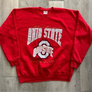 Vintage Ohio State Buckeyes Red Crewneck Sweater